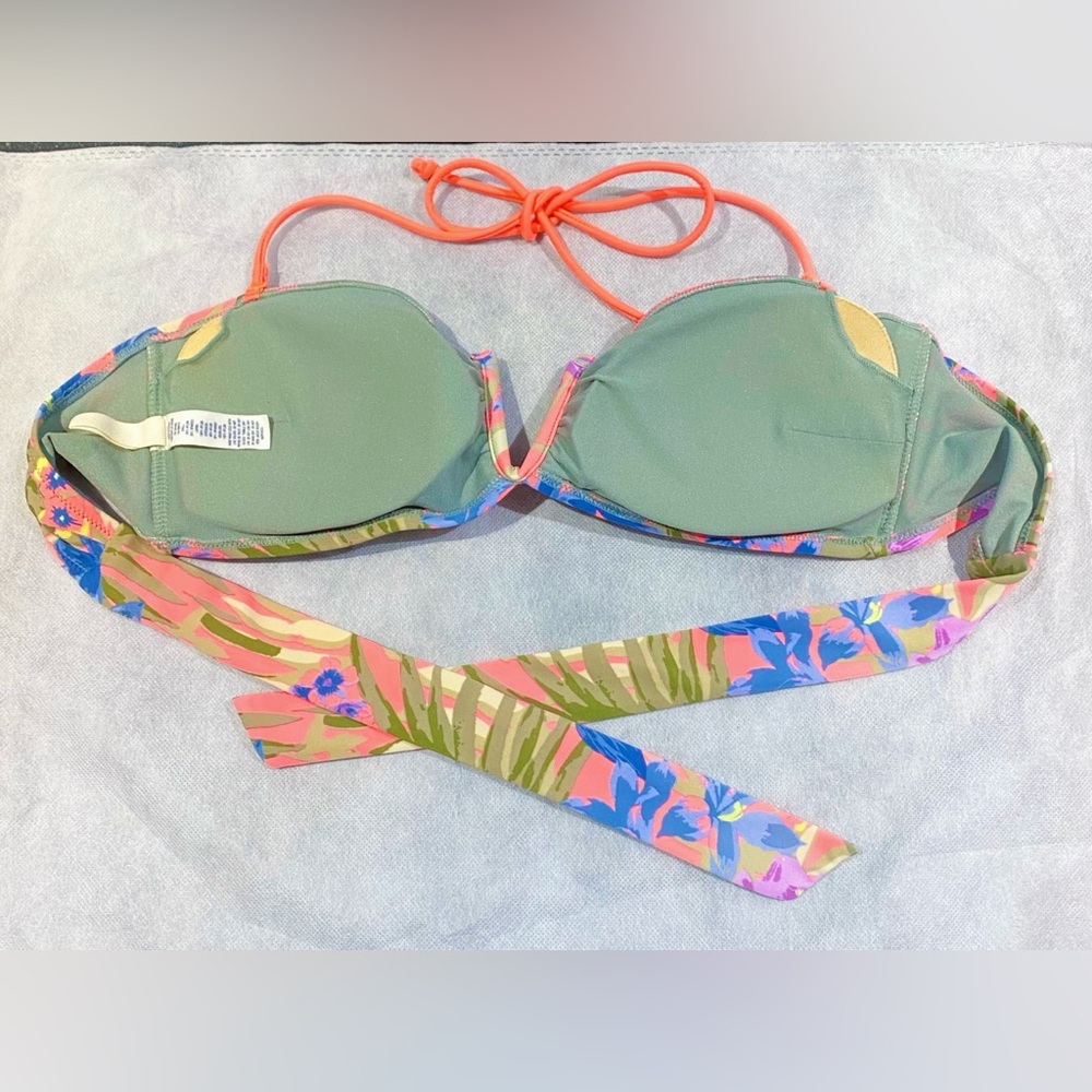 American Eagle Outfitters Floral Bandeau Style Bikini Top & Bikini Bottom - Picture 3 of 10